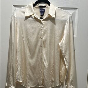 Vintage Cream Silk Blouse
